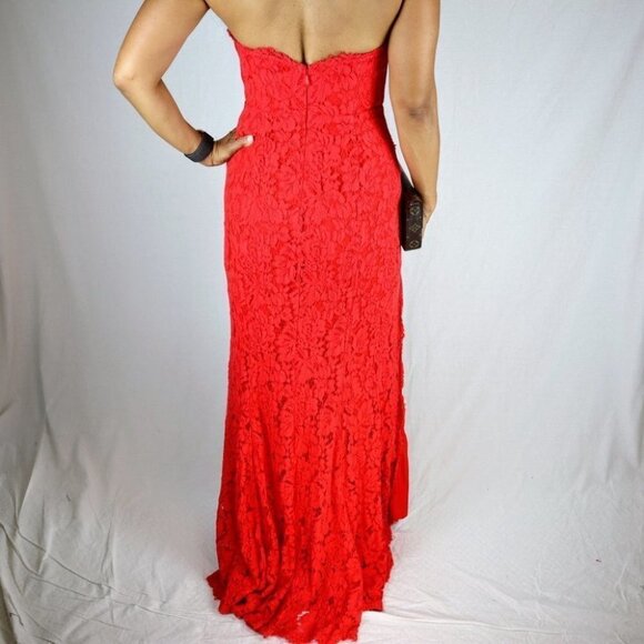 Fame & Partners Twilight Red Lace Gown $286 - Picture 6 of 10